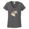 Ladies Heavy Cotton ™ 100% Cotton V Neck T Shirt Thumbnail