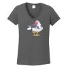 Ladies Heavy Cotton ™ 100% Cotton V Neck T Shirt Thumbnail