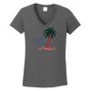 Ladies Heavy Cotton ™ 100% Cotton V Neck T Shirt Thumbnail