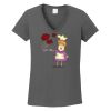 Ladies Heavy Cotton ™ 100% Cotton V Neck T Shirt Thumbnail