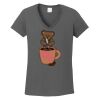Ladies Heavy Cotton ™ 100% Cotton V Neck T Shirt Thumbnail