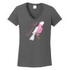 Ladies Heavy Cotton ™ 100% Cotton V Neck T Shirt Thumbnail