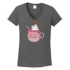 Ladies Heavy Cotton ™ 100% Cotton V Neck T Shirt Thumbnail