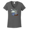 Ladies Heavy Cotton ™ 100% Cotton V Neck T Shirt Thumbnail