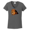 Ladies Heavy Cotton ™ 100% Cotton V Neck T Shirt Thumbnail