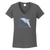 Ladies Heavy Cotton ™ 100% Cotton V Neck T Shirt Thumbnail