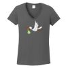 Ladies Heavy Cotton ™ 100% Cotton V Neck T Shirt Thumbnail
