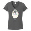 Ladies Heavy Cotton ™ 100% Cotton V Neck T Shirt Thumbnail