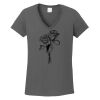 Ladies Heavy Cotton ™ 100% Cotton V Neck T Shirt Thumbnail