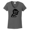 Ladies Heavy Cotton ™ 100% Cotton V Neck T Shirt Thumbnail
