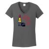 Ladies Heavy Cotton ™ 100% Cotton V Neck T Shirt Thumbnail