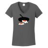 Ladies Heavy Cotton ™ 100% Cotton V Neck T Shirt Thumbnail