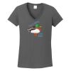 Ladies Heavy Cotton ™ 100% Cotton V Neck T Shirt Thumbnail