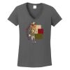 Ladies Heavy Cotton ™ 100% Cotton V Neck T Shirt Thumbnail