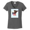 Ladies Heavy Cotton ™ 100% Cotton V Neck T Shirt Thumbnail