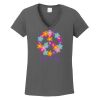 Ladies Heavy Cotton ™ 100% Cotton V Neck T Shirt Thumbnail