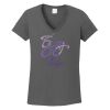 Ladies Heavy Cotton ™ 100% Cotton V Neck T Shirt Thumbnail