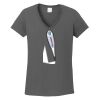 Ladies Heavy Cotton ™ 100% Cotton V Neck T Shirt Thumbnail