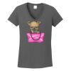 Ladies Heavy Cotton ™ 100% Cotton V Neck T Shirt Thumbnail