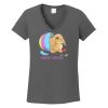 Ladies Heavy Cotton ™ 100% Cotton V Neck T Shirt Thumbnail