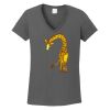 Ladies Heavy Cotton ™ 100% Cotton V Neck T Shirt Thumbnail
