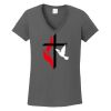 Ladies Heavy Cotton ™ 100% Cotton V Neck T Shirt Thumbnail