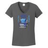 Ladies Heavy Cotton ™ 100% Cotton V Neck T Shirt Thumbnail