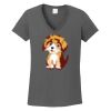 Ladies Heavy Cotton ™ 100% Cotton V Neck T Shirt Thumbnail