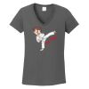 Ladies Heavy Cotton ™ 100% Cotton V Neck T Shirt Thumbnail