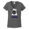 Ladies Heavy Cotton ™ 100% Cotton V Neck T Shirt Thumbnail