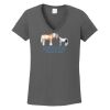 Ladies Heavy Cotton ™ 100% Cotton V Neck T Shirt Thumbnail