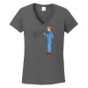 Ladies Heavy Cotton ™ 100% Cotton V Neck T Shirt Thumbnail
