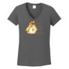 Ladies Heavy Cotton ™ 100% Cotton V Neck T Shirt Thumbnail