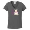 Ladies Heavy Cotton ™ 100% Cotton V Neck T Shirt Thumbnail
