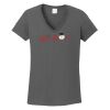 Ladies Heavy Cotton ™ 100% Cotton V Neck T Shirt Thumbnail