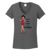 Ladies Heavy Cotton ™ 100% Cotton V Neck T Shirt Thumbnail