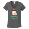 Ladies Heavy Cotton ™ 100% Cotton V Neck T Shirt Thumbnail