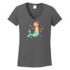 Ladies Heavy Cotton ™ 100% Cotton V Neck T Shirt Thumbnail