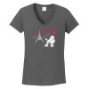 Ladies Heavy Cotton ™ 100% Cotton V Neck T Shirt Thumbnail