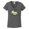 Ladies Heavy Cotton ™ 100% Cotton V Neck T Shirt Thumbnail