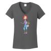Ladies Heavy Cotton ™ 100% Cotton V Neck T Shirt Thumbnail