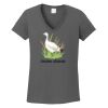 Ladies Heavy Cotton ™ 100% Cotton V Neck T Shirt Thumbnail