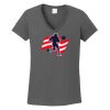 Ladies Heavy Cotton ™ 100% Cotton V Neck T Shirt Thumbnail