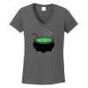 Ladies Heavy Cotton ™ 100% Cotton V Neck T Shirt Thumbnail