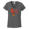 Ladies Heavy Cotton ™ 100% Cotton V Neck T Shirt Thumbnail