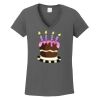 Ladies Heavy Cotton ™ 100% Cotton V Neck T Shirt Thumbnail