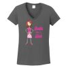 Ladies Heavy Cotton ™ 100% Cotton V Neck T Shirt Thumbnail