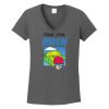 Ladies Heavy Cotton ™ 100% Cotton V Neck T Shirt Thumbnail