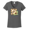 Ladies Heavy Cotton ™ 100% Cotton V Neck T Shirt Thumbnail