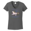 Ladies Heavy Cotton ™ 100% Cotton V Neck T Shirt Thumbnail